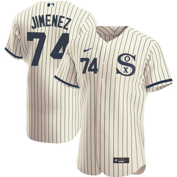 Men Chicago White Sox #74 Jimenez Cream stripe Dream version Elite Nike 2021 MLB Jerseys